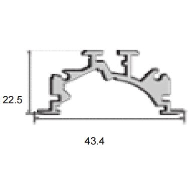 LP 09-14 Recessed Asymmetric Cove Alluminium Profile For Strips