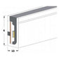 LT-0410 Side View Flexible Silicon Linear Profile For Strip