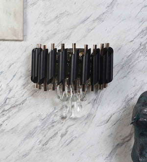 Luna Black and Gold Iron Wall Light | GB-1107 | Included Bulb | Eliante by Jainsons Lights