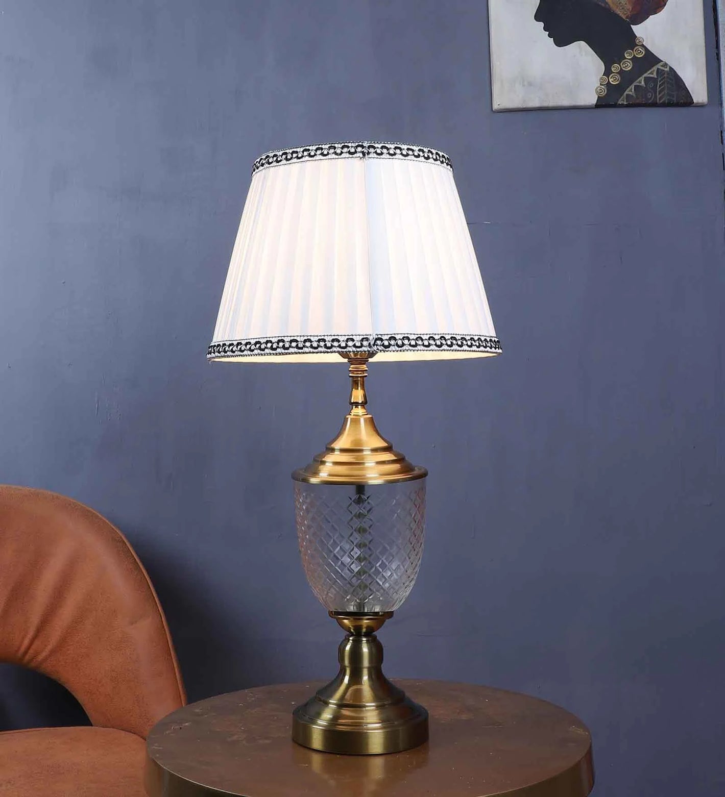 Luniara Antique Brass Iron Table lamp  | E27 holder | without Bulb | T-30 | Included Bulb | Eliante by Jainsons Lights