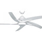 JS-LXR Modern AC 44" Ceiling Designer Fans with Light 1040-44"-Gloss White