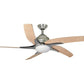 JS-LXR Modern AC 44" Ceiling Designer Fans with Light 1042-44"-SS Motor & Maple Blades