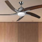 JS-LXR Modern AC 44" Ceiling Designer Fans with Light 1046-44"-SS Motor & Dark Oak Blades