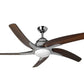 JS-LXR Modern AC 44" Ceiling Designer Fans with Light 1046-44"-SS Motor & Dark Oak Blades