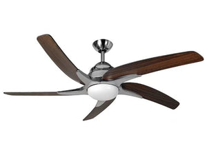 JS-LXR Modern AC 44" Ceiling Designer Fans with Light 1046-44"-SS Motor & Dark Oak Blades