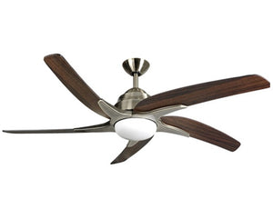 JS-LXR Modern AC 44" Ceiling Designer Fans with Light 1048-44"-Antique Brass Motor & Dark Oak Blades