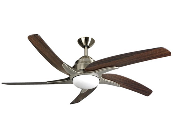 JS-LXR Modern AC 54" Ceiling Designer Fans with Light 1048-54"-Antique Brass Motor & Dark Oak Blades