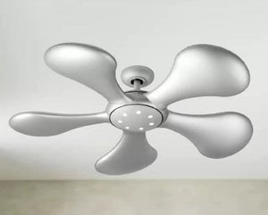 JS-LXR Modern AC 36″ Ceiling Designer Fans with Light 1051-Matt Silver