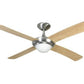 JS-LXR Modern 44″ Ceiling Designer Fans 1076 Without Light -Solid Brushed Aluminium AC Motor & Maple Blades