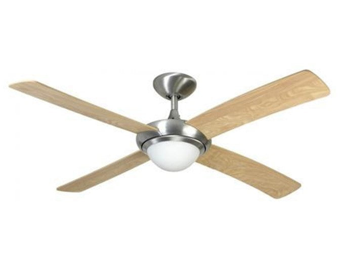 JS-LXR Modern 44″ Ceiling Designer Fans 1076 Without Light -Solid Brushed Aluminium AC Motor & Maple Blades