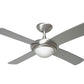 JS-LXR Modern 44″ Ceiling Designer Fans with Light 1076 With Light -Solid Brushed Aluminium AC Motor & Maple Blades