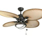 JS-LXR Tropical AC 52” Ceiling Designer Fans with Light 1096-Chocolate Brown