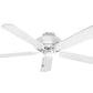 JS-LXR Modern AC 52” Ceiling Designer Fans 1104-Gloss White Motor & Matt White / Matt White & Cane Blades