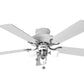 JS-LXR Classic AC 42” Ceiling Designer Fans with Light 1120-SS White