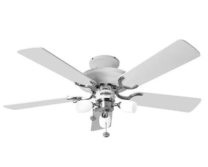 JS-LXR Classic AC 42” Ceiling Designer Fans with Light 1120-SS White