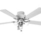 JS-LXR Classic AC 42” Ceiling Designer Fans with Light 1120-SS White