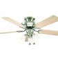 JS-LXR Classic AC 42” Ceiling Designer Fans with Light 1122-SS Maple