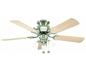 JS-LXR Classic AC 42” Ceiling Designer Fans with Light 1122-SS Maple