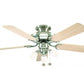 JS-LXR Classic AC 42” Ceiling Designer Fans with Light 1122-SS Maple