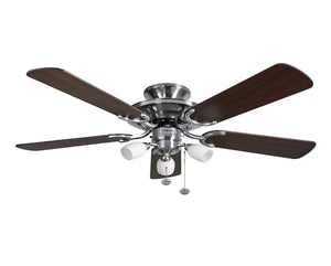 JS-LXR Classic AC 42” Ceiling Designer Fans with Light 1127-SS Black