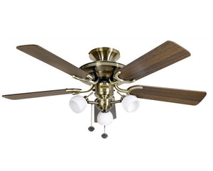 JS-LXR Classic AC 42” Ceiling Designer Fans with Light 1128-AB Dark oak