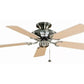 JS-LXR Classic AC 42” Ceiling Designer Fans 1134-SS Maple