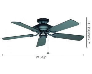 JS-LXR Classic AC 42” Ceiling Designer Fans 1136-Black