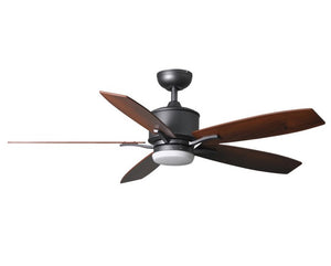 JS-LXR Modern AC 52″ Ceiling Designer Fans with Light 1210-52″-Burnt Copper Motor & Walnut / Reverse Maple Blades