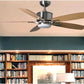 JS-LXR Modern AC 42″ Ceiling Designer Fans with Light 1211-42″-Brushed Nickel Motor & Walnut / Reverse Maple Blades