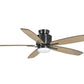 JS-LXR Modern AC 42″ Ceiling Designer Fans with Light 1211-42″-Brushed Nickel Motor & Walnut / Reverse Maple Blades