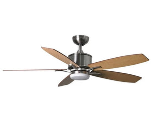 JS-LXR Modern AC 42″ Ceiling Designer Fans with Light 1211-42″-Brushed Nickel Motor & Walnut / Reverse Maple Blades