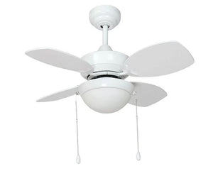 JS-LXR Modern AC 28″ Ceiling Designer Fans with Light 1221-Full White