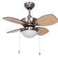 JS-LXR Modern AC 28″ Ceiling Designer Fans with Light 1222-Brushed Nickel Motor & Maple / Dark Oak Blades; White Motor & White / Maple Blades