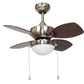 JS-LXR Modern AC 28″ Ceiling Designer Fans with Light 1222-Brushed Nickel Motor & Maple / Dark Oak Blades; White Motor & White / Maple Blades