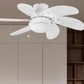 JS-LXR Modern AC 30″ Ceiling Designer Fans with Light 1268-White