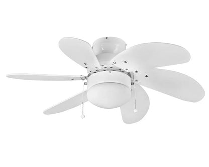 JS-LXR Modern AC 30″ Ceiling Designer Fans with Light 1268-White