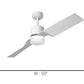 JS-LXR Modern BLDC 50″ Ceiling Designer Fans with Light 1279-Matt White