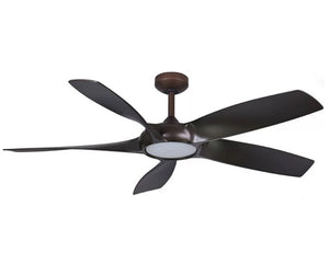 JS-LXR Modern BLDC 54" Ceiling Designer Fans with Light 1289-Oil Rubbed Bronze