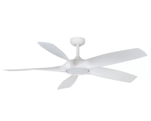 JS-LXR Modern BLDC 54" Ceiling Designer Fans with Light 1290-Matt White