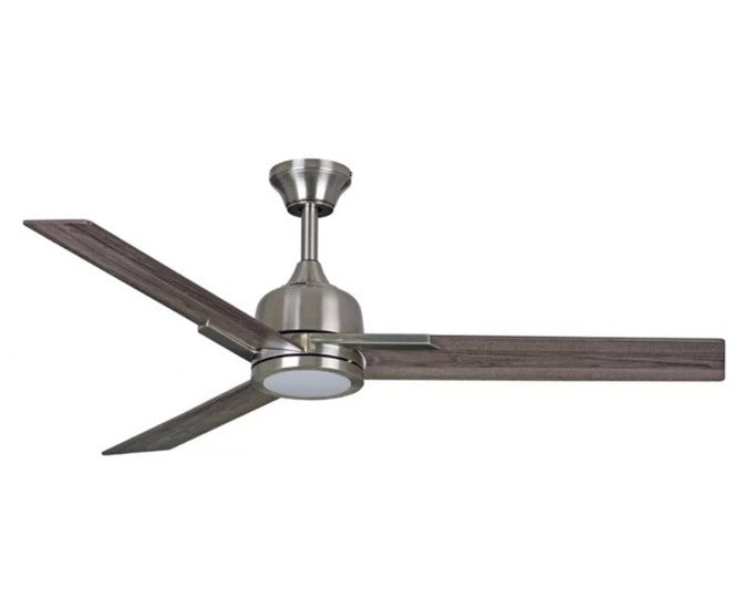 JS-LXR Modern AC 52″ Ceiling Designer Fans with Light 1291-Brushed Nickel Motor & Vintage Oak Blades