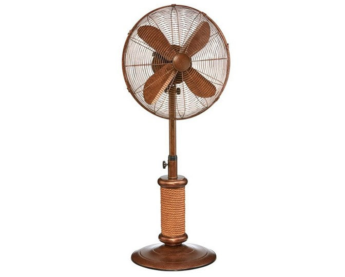 JS-LXR Indusrial 18" Floor Designer Floor Fans 4024-Brown Nautical Design