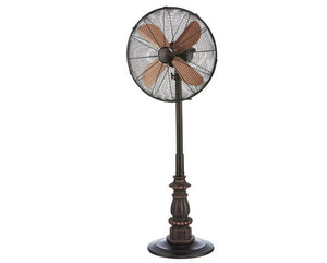 JS-LXR Classic 18" Floor Designer Floor Fans 4039-Dark Brown & Copper Highlights