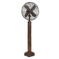 JS-LXR Wooden 18" Floor Designer Floor Fans 4040-18"-Brown Wooden Teture