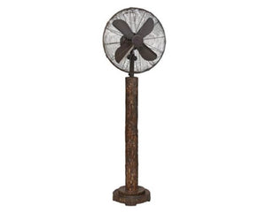 JS-LXR Wooden 18" Floor Designer Floor Fans 4040-18"-Brown Wooden Teture