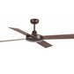 JS-LXR Modern AC 52” Ceiling Designer Fans 5006-Rust Brown Motor & Mahogany / Reverse Bleached Oak Blades