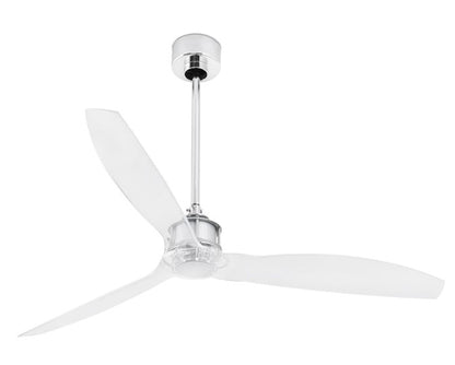 JS-LXR Modern BLDC 36″ Ceiling Designer Fans 5028-36″-Chrome Motor & Transparent Blades