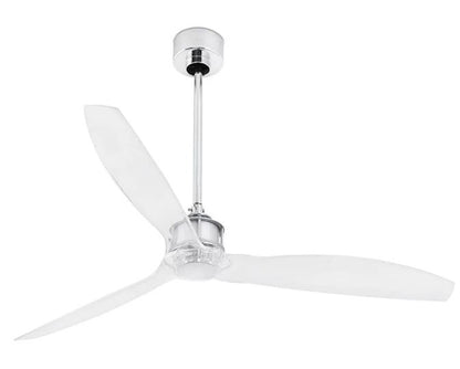 JS-LXR Modern BLDC 50″ Ceiling Designer Fans 5028-50″-Chrome Motor & Transparent Blades