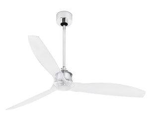 JS-LXR Modern BLDC 50″ Ceiling Designer Fans 5028-50″-Chrome Motor & Transparent Blades