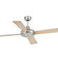 JS-LXR Modern AC 52” Ceiling Designer Fans 5035-Matt Nickel Motor & Silver Grey / Reverse Maple Blades