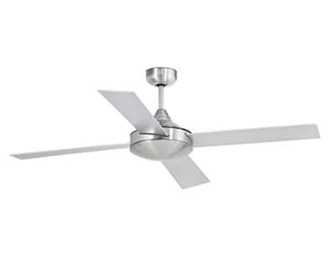 JS-LXR Modern AC 52” Ceiling Designer Fans 5035-Matt Nickel Motor & Silver Grey / Reverse Maple Blades